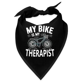 Mein Fahrrad ist mein Therapeut Fahrrad zwei Räder - Bandana - Schwarz - Vorne