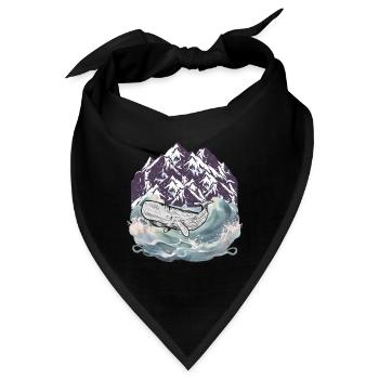Meeressäuger Wal Fisch Fische Meer - Bandana - Schwarz - Vorne