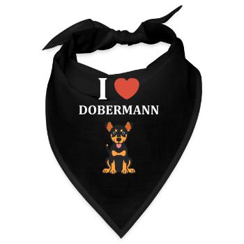 Dobermann - Bandana - Schwarz - Vorne