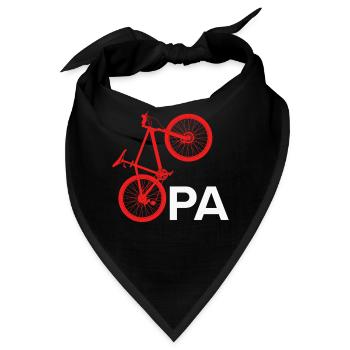 Großvater Radfahren OPA Radeln Lustiges - Bandana - Schwarz - Vorne