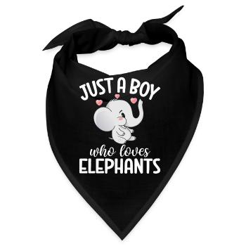 Elephant Lovers Gifts - Bandana - Schwarz - Vorne