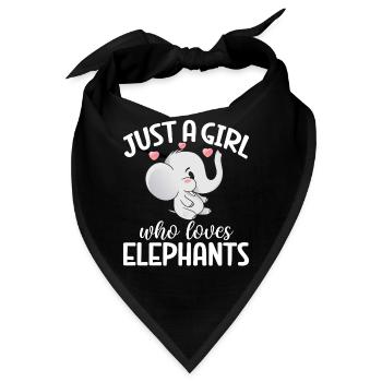 Elephant Lovers Gifts - Bandana - Schwarz - Vorne