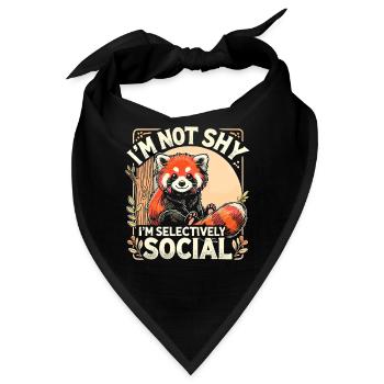 Ich bin nicht schüchtern, ich bin selektiv sozial - Bandana - Schwarz - Vorne