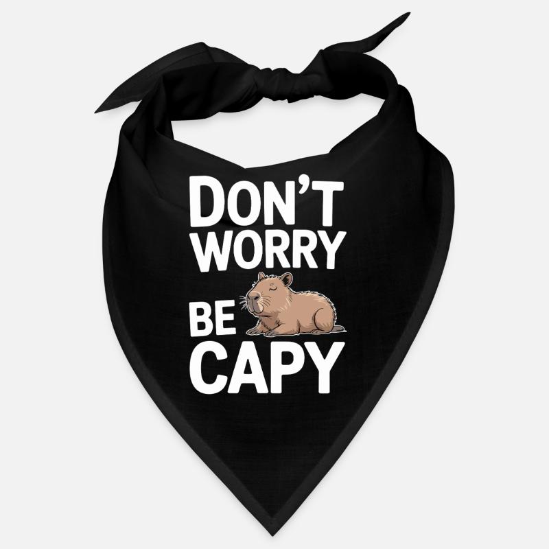 Capybara Dont Worry Be Capy Wasserschwein Nagetier Bandana