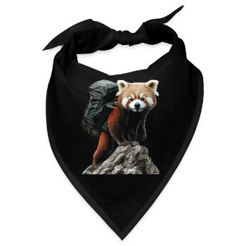 Roter Panda - Bandana - Schwarz - Vorne