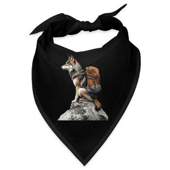 Wolf - Bandana - Schwarz - Vorne