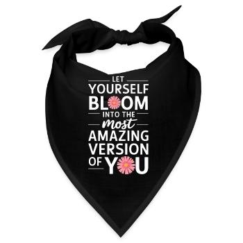 Lass Dich Zur Besten Version Entfalten - Bandana - Schwarz - Vorne