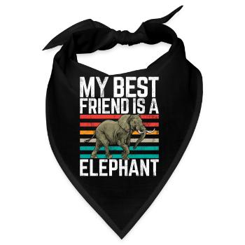 Elephant Lovers Gifts - Bandana - Schwarz - Vorne
