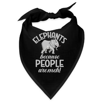 Elephant Lovers Gifts - Bandana - Schwarz - Vorne