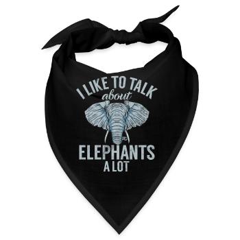 Elephant Lovers Gifts - Bandana - Schwarz - Vorne
