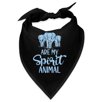 Elephant Lovers Gifts - Bandana - Schwarz - Vorne