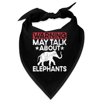 Elephant Lovers Gifts - Bandana - Schwarz - Vorne