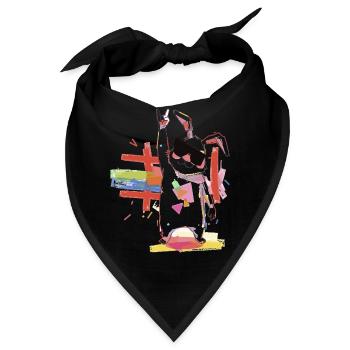 Regenbogenroboter Partystar - Bandana - Schwarz - Vorne