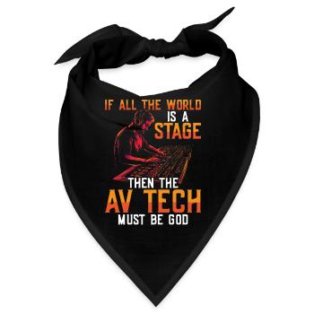 AV-Technik AV-Techniker Audiovisueller Techniker - Bandana - Schwarz - Vorne