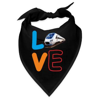 LOVE BAHN ZUG - Bandana - Schwarz - Vorne