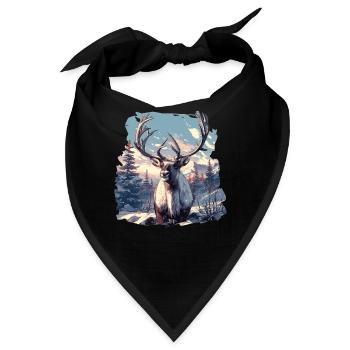 Rentiere Rentier - Bandana - Schwarz - Vorne
