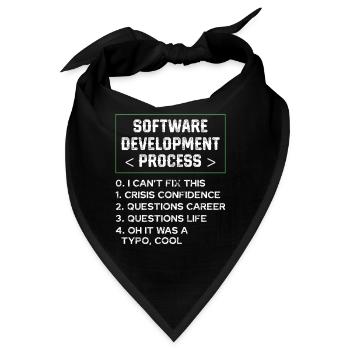 Softwareentwicklungsprozess Humor Programmierer - Bandana - Schwarz - Vorne