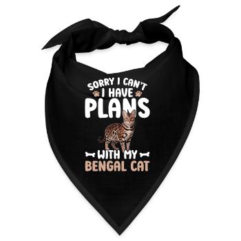 Entschuldigung, Ich Kann Nicht Pläne Mit Meiner - Bandana - Schwarz - Vorne