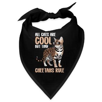 Alle Katzen Sind Cool, Aber Winzige Cheetahs - Bandana - Schwarz - Vorne