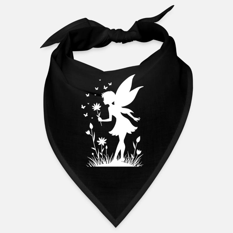 Fée magique avec des fleurs et des papillons Bandana