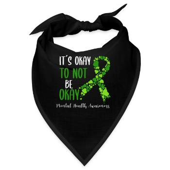 Mentale Gesundheit fördern Mental Health - Bandana - Schwarz - Vorne