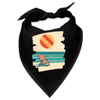 Sommer Sonne Strand - Bandana - Schwarz - Vorne