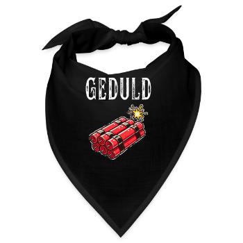 Geduld am Limit mit Dynamit Humor - Bandana - Schwarz - Vorne