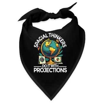 Geografische Informationssysteme Special Thinkers - Bandana - Schwarz - Vorne