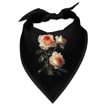 Rose - Bandana - Schwarz - Vorne