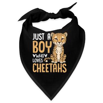 Just a Boy Who Loves Cheetahs - Bandana - Schwarz - Vorne