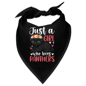 Just a Girl Who Loves Panthers - Bandana - Schwarz - Vorne