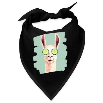 Lama Alpaka Beauty Selfcare Maske - Bandana - Schwarz - Vorne