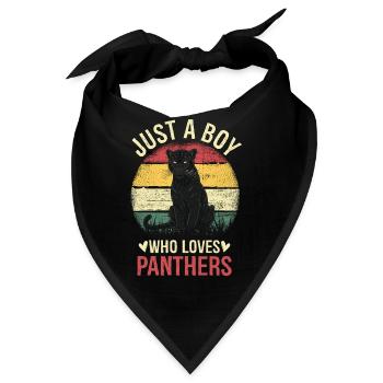 Just a Boy Who Loves Panthers - Bandana - Schwarz - Vorne