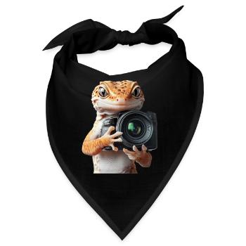 Leopardgecko - Bandana - Schwarz - Vorne