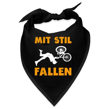 Radfahren MIT STIL FALLEN Radler Lustiges - Bandana - Schwarz - Vorne