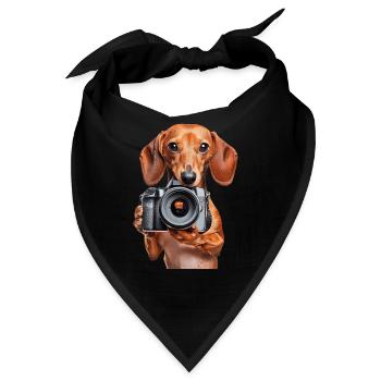 Dackel - Bandana - Schwarz - Vorne