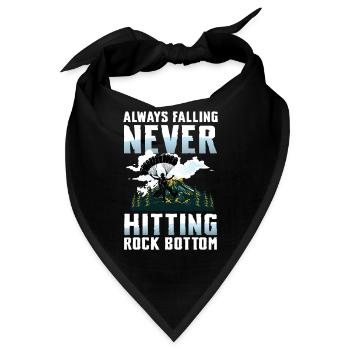 Always Falling Never Hitting Rock Bottom - Bandana - Schwarz - Vorne