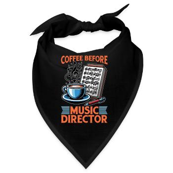 Music Director Coffee Choir Director Coffee Lover - Bandana - Schwarz - Vorne