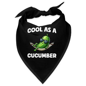 Cool as a cucumber Gurke Pickle Gurkenliebhaber - Bandana - Schwarz - Vorne