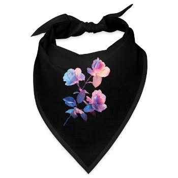 Rose - Bandana - Schwarz - Vorne