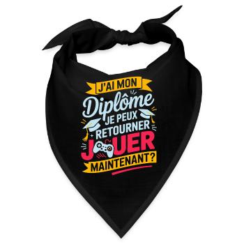 Ich habe mein Diplom, ich kann wieder Gamer spielen - Bandana - Schwarz - Vorne