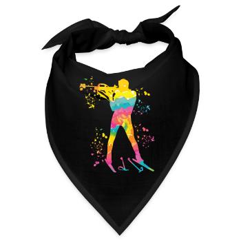 Biathlet Nordische Kombination Biathlon - Bandana - Schwarz - Vorne