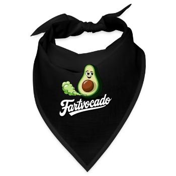 Lustige Avocado Furzen Pupsen Fartvocado - Bandana - Schwarz - Vorne