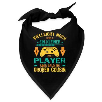 Einzelkind komplett Ich bin bald ein Großer Cousin - Bandana - Schwarz - Vorne
