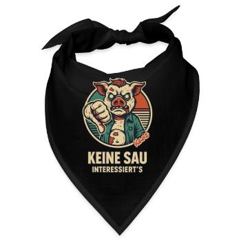 Daumen runter: Keine Sau interessiert's - Bandana - Schwarz - Vorne