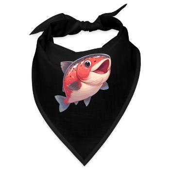 Lachse Lachs - Bandana - Schwarz - Vorne
