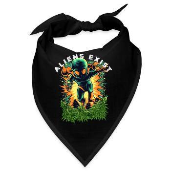 Aliens Exist Cosmic Glow - Bandana - Schwarz - Vorne