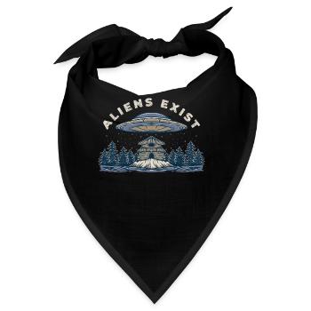 Alien UFO Abduction Cabin - Bandana - Schwarz - Vorne