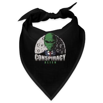 Alien Conspiracy Theory Design - Bandana - Schwarz - Vorne