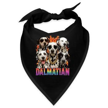 Dalmatiner - Bandana - Schwarz - Vorne